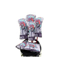 Biohazard zombie style golf headcovers set featuring driver, fairway woods, and putter covers with cartoon zombie graphic and #23 numbering, offering durable protection and fun design for golf clubs.