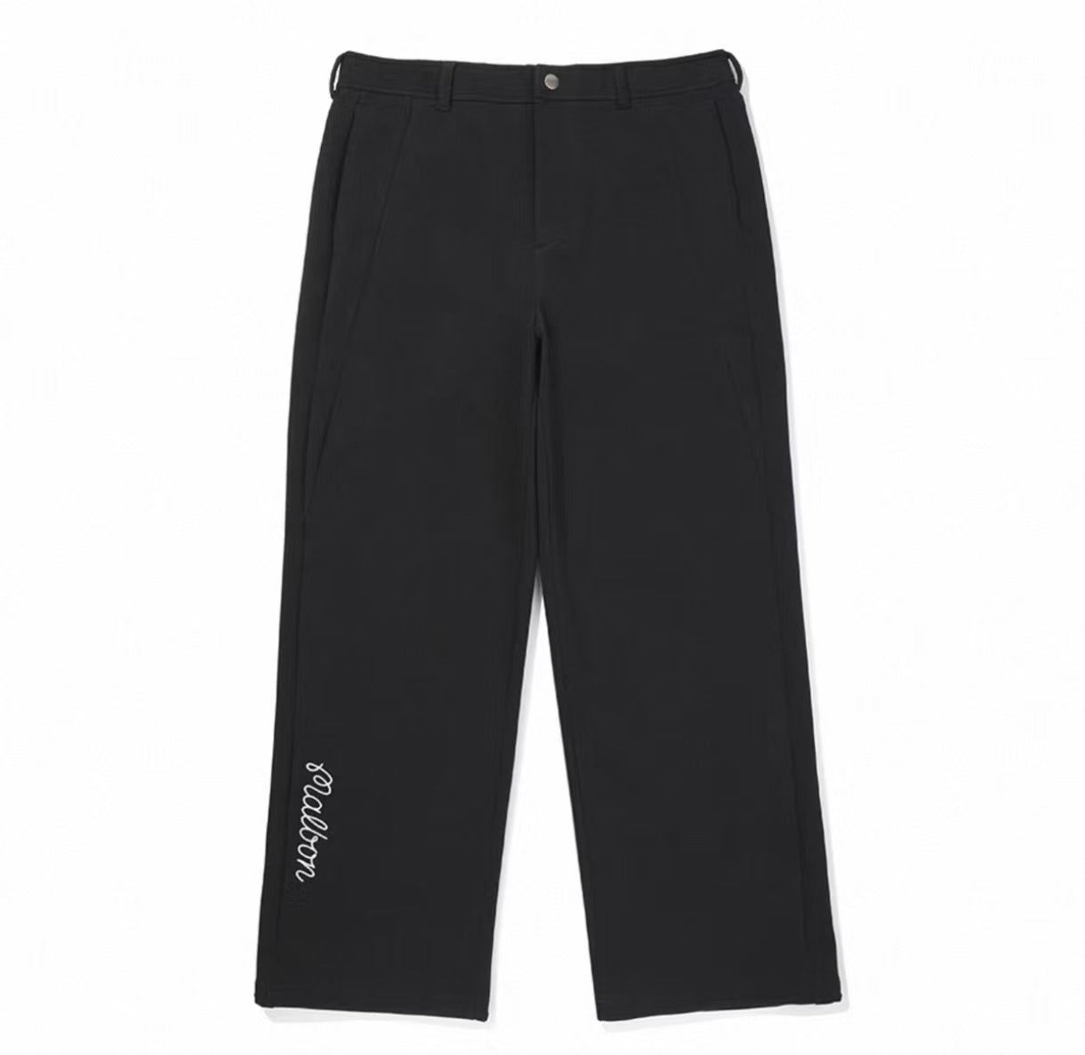 Malbon Golf Men's Stretch Quick-Dry Straight Pants Black golf pants front view