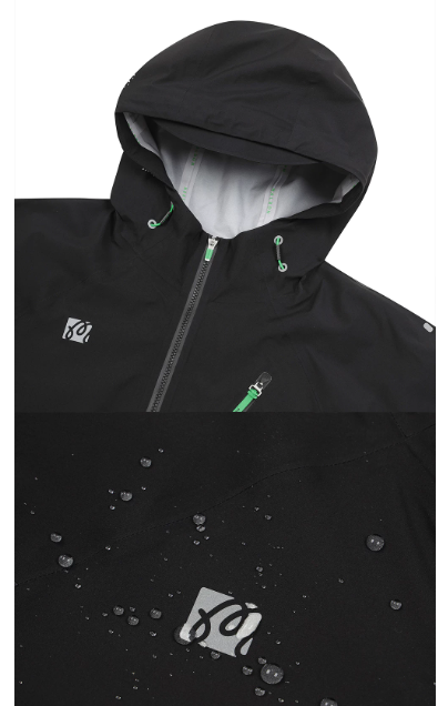 Malbon Studio Seoul 3-Layer Tech Women's Jacket Black golf jacket front view