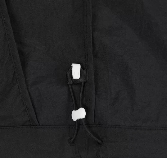 Malbon Studio Seoul Mesh Ventilation Collar Jacket Black mesh ventilation golf jacket front view