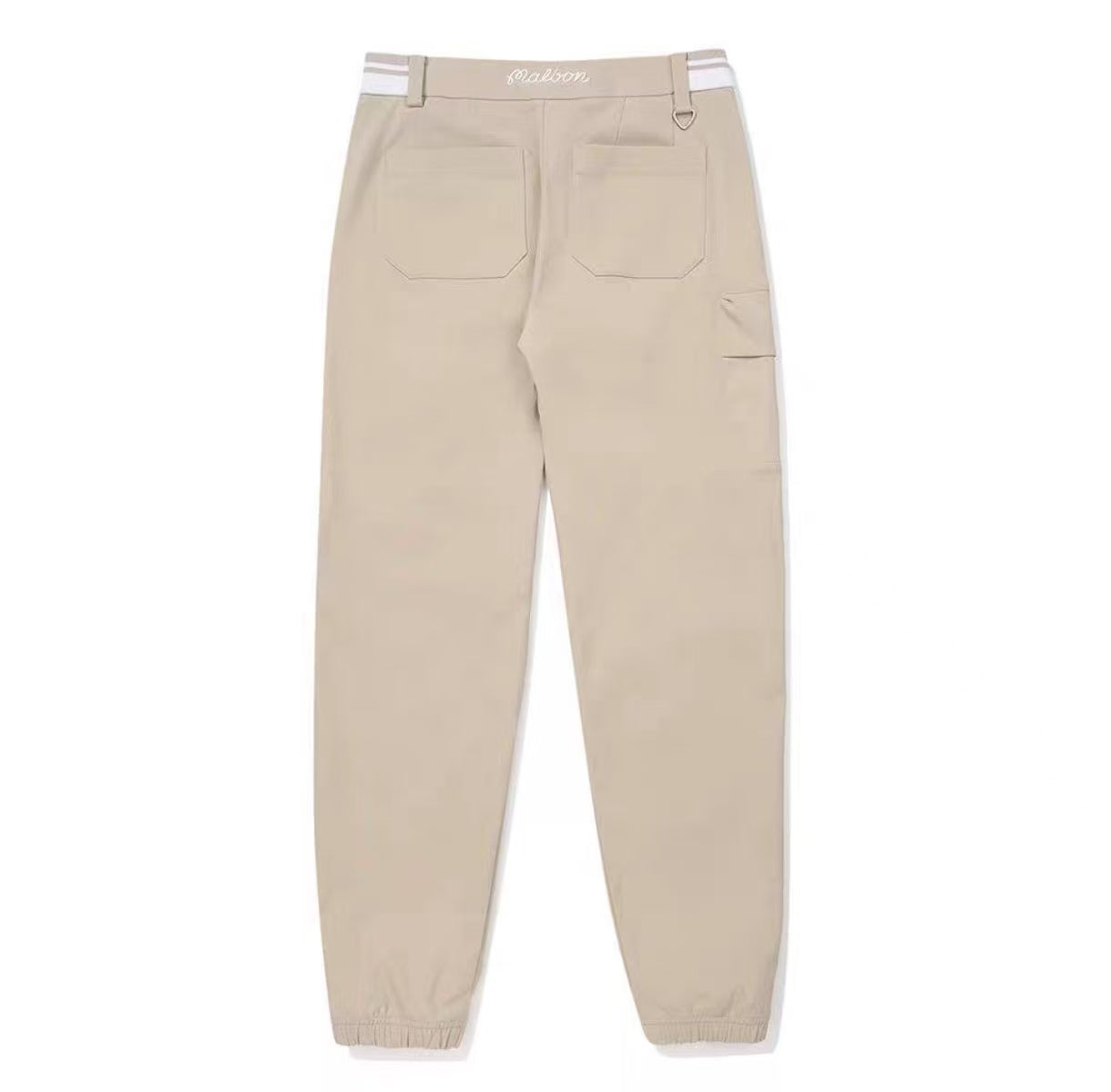 Malbon Women's Lightweight Solid Jogger Pants Khaki golf jogger pants front view