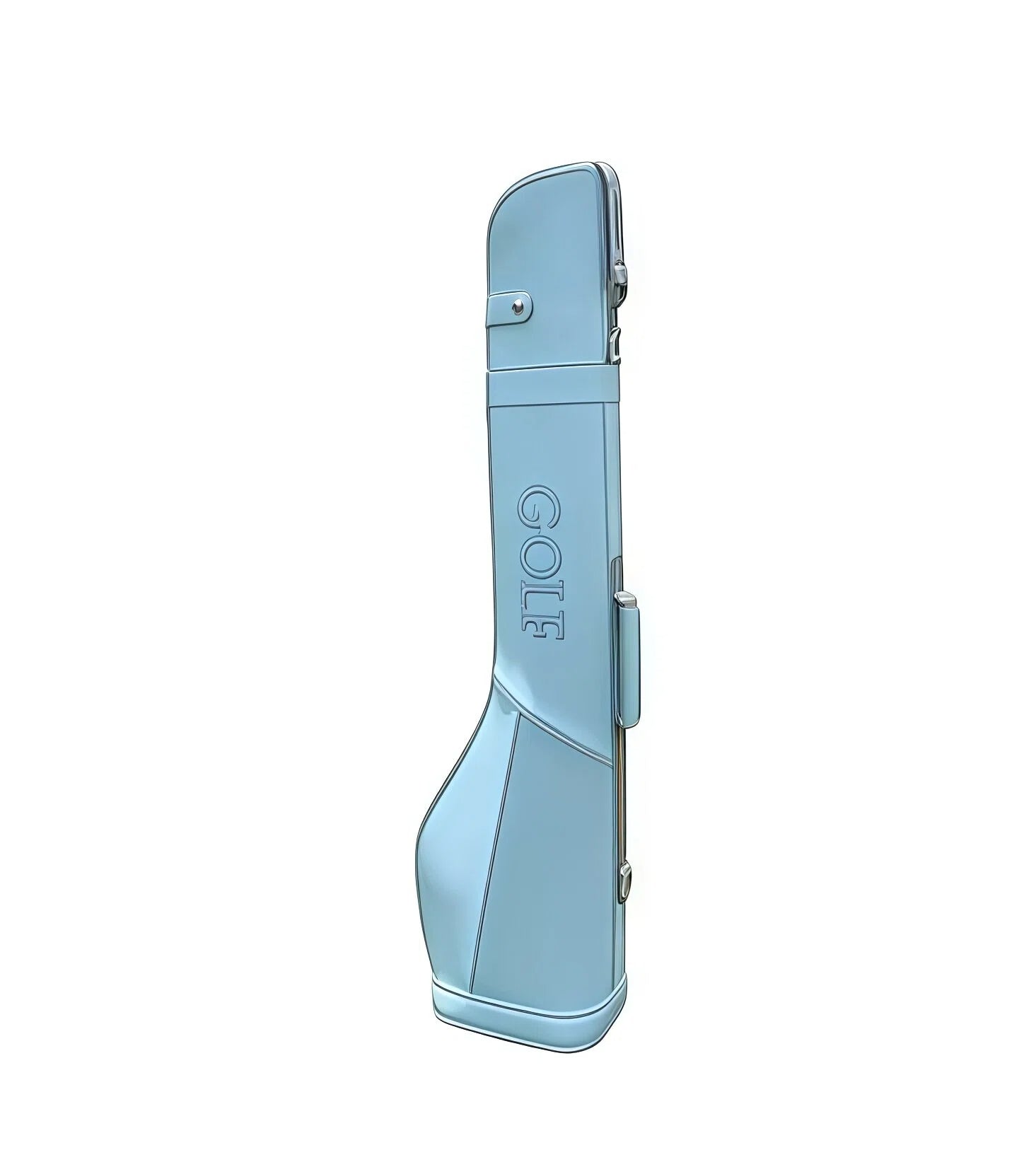 Light blue electronic device with 'GLO' branding on a white background