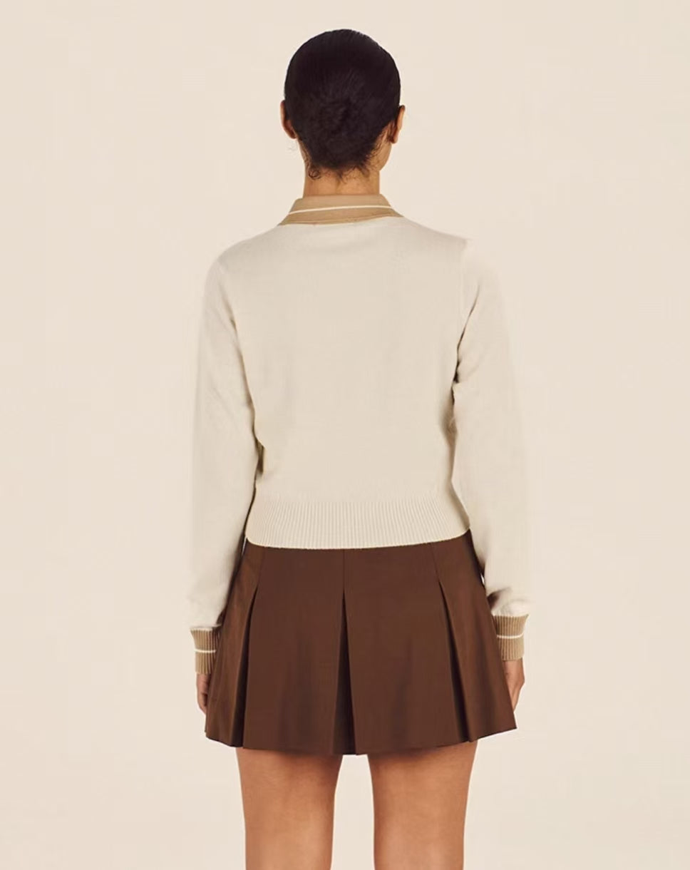 Malbon Kiera Skirt Olive golf skirt front view