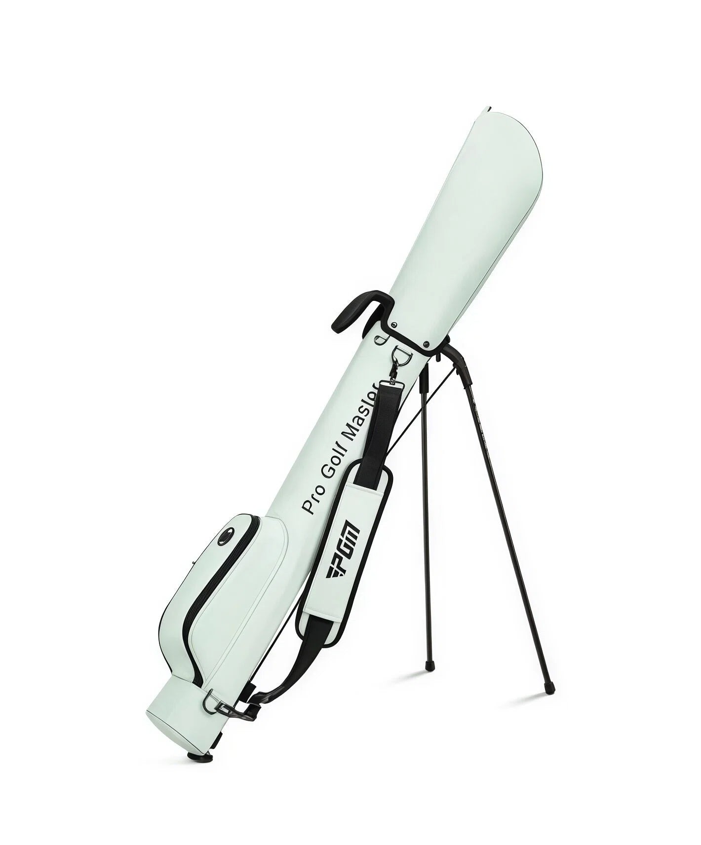Mint green PGM women’s golf bag with stand legs, showcasing premium design and durability. Ideal for walking rounds and outdoor play.