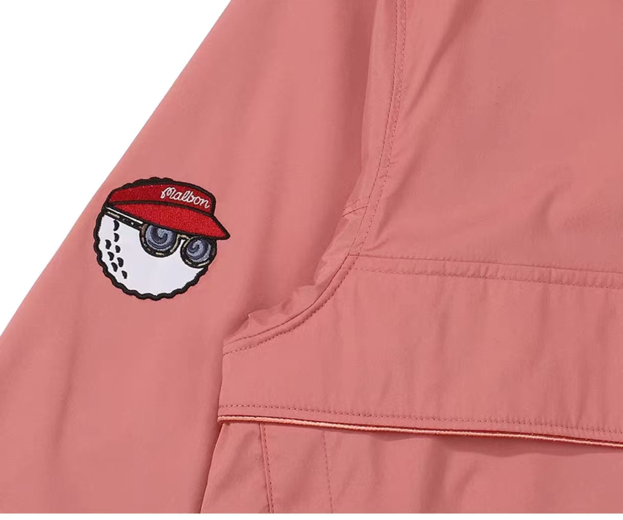 Malbon Golf Women’s Quarter-zip Hooded Windproof Jacket