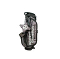 Front view of the Scotty Cameron Pathfinder Mainstay Charcoal Stand Bag, displaying the "SCOTTY CAMERON MILLED PUTTERS" text in bold white lettering, the Circle T logo, and the front pocket with a subtle pattern.