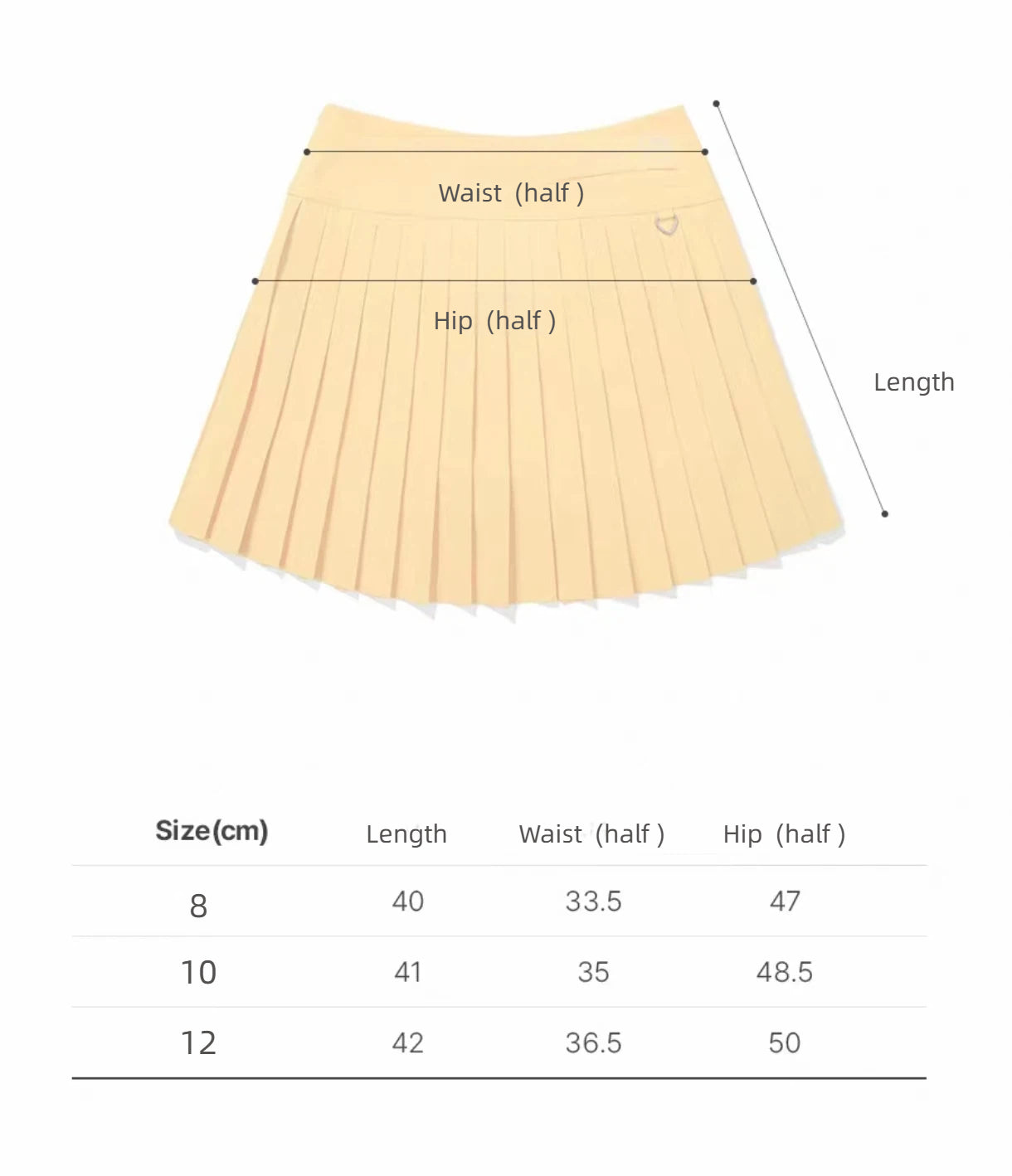 Malbon Women's Pleated A-Line Golf Skort With Shorts White size chart
