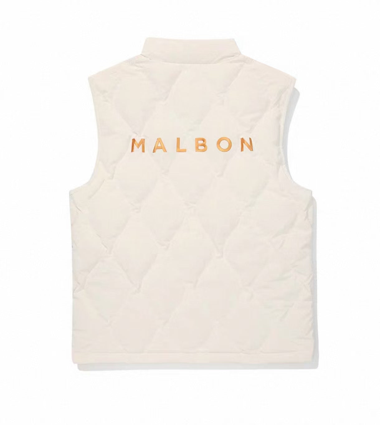 Malbon Golf Men’s Lettering Logo Insulated Polo Collar Vest