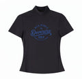 Devereux Golf Women’s Black Slim Mock Neck Letter Print Golf Shirt