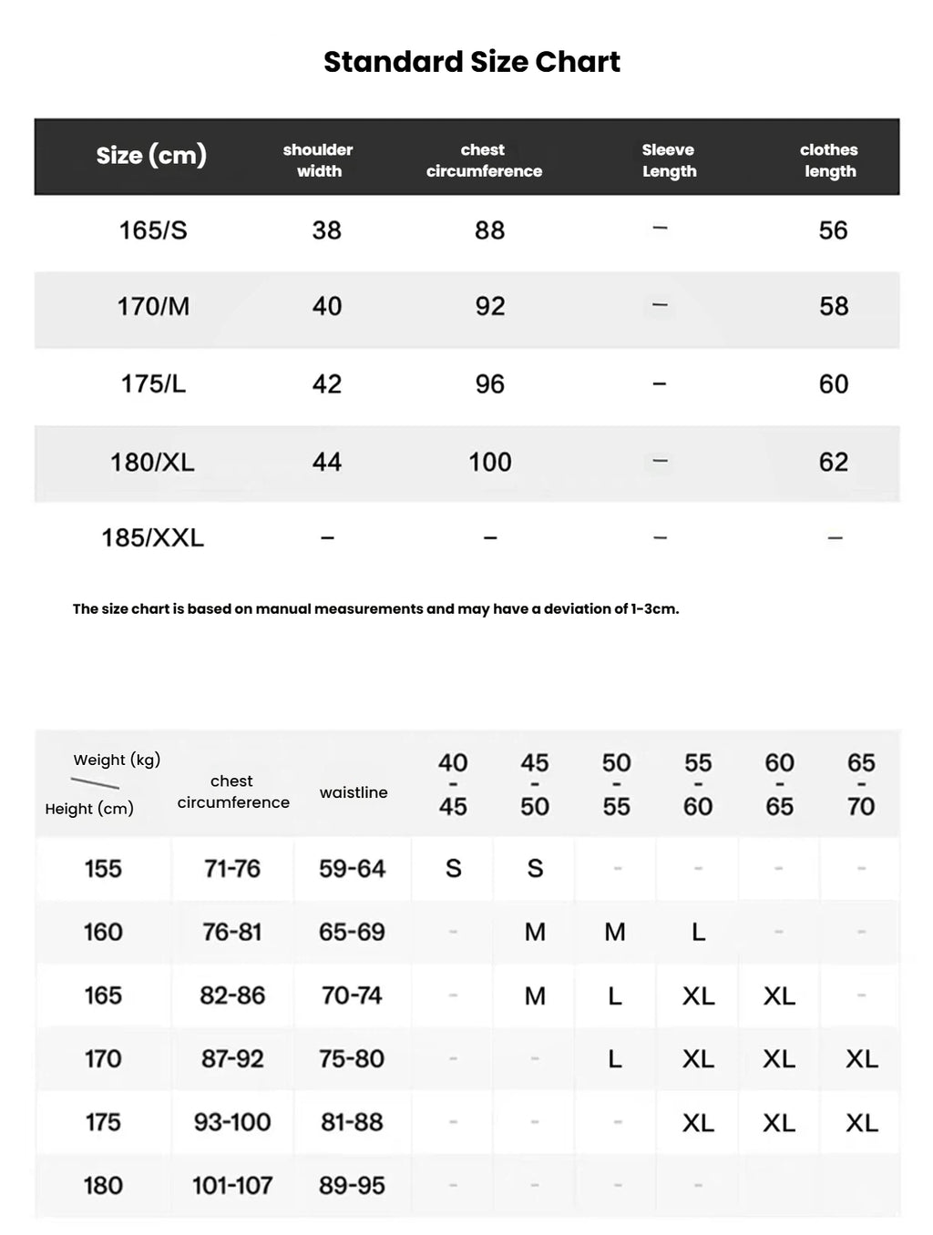 Devereux Golf women’s golf shirt size chart