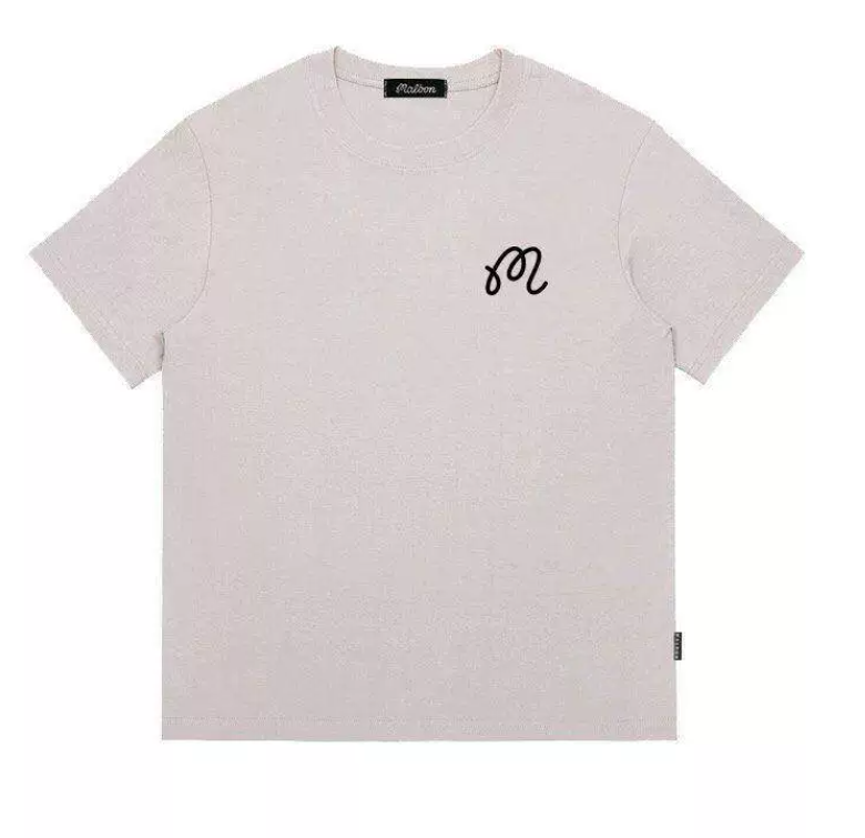 Malbon unisex breathable casual athletic golf T-shirt in Grey, front view