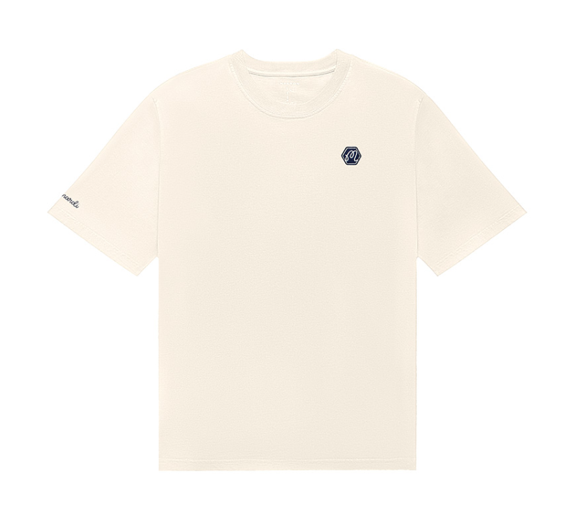 Malbon Bermuda Castel men’s graphic golf tee in cream product image