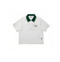 Malbon Women Golf Polo Shirt Casual Sports Collar Tee White front view
