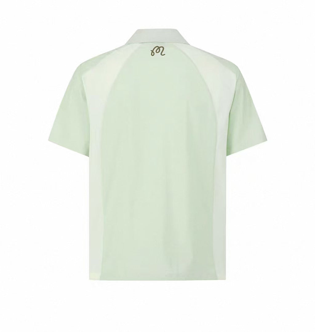 Malbon women's lightweight colour-block golf polo in Mint Green - image 2