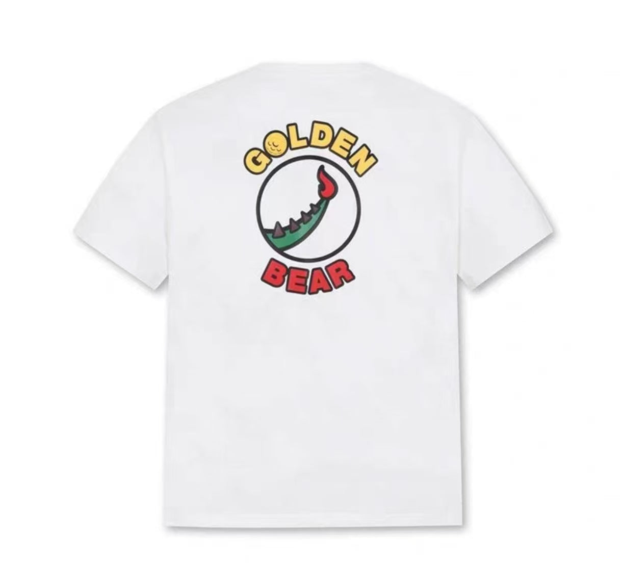 Golden Bear White cotton graphic golf T-shirt rear view