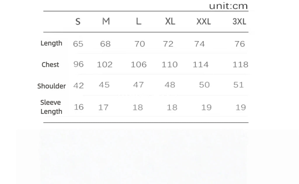 Golden Bear Black golf polo size chart