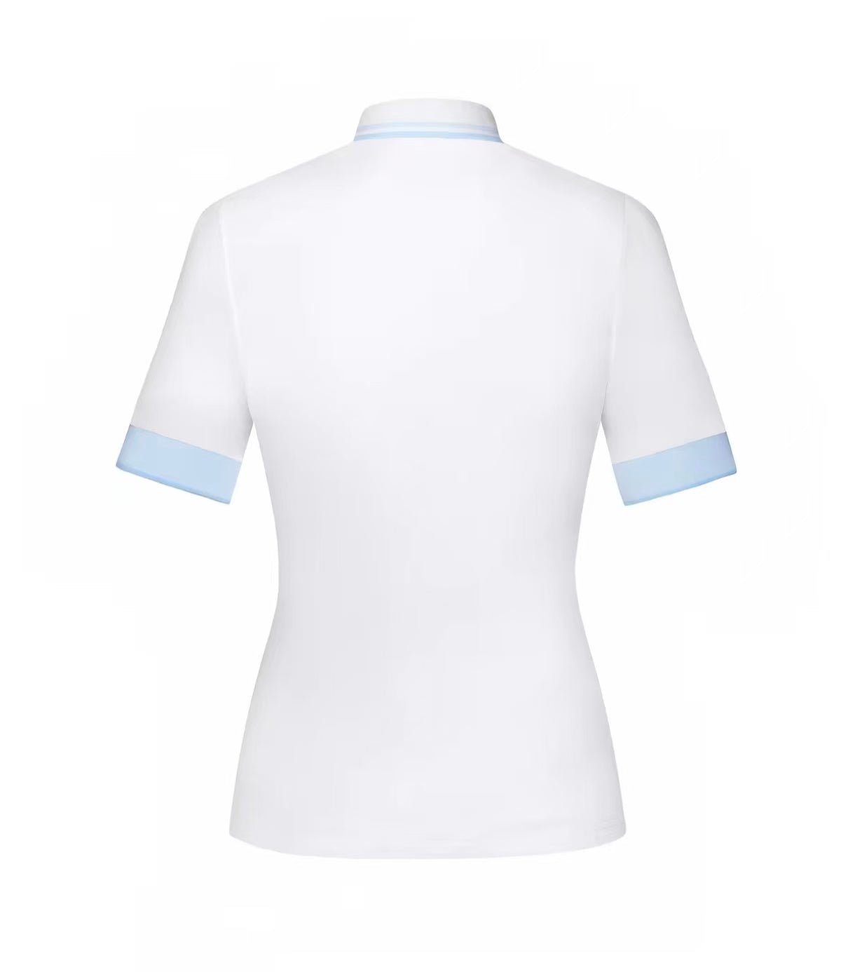 Golep Women’s Solid Letter Print Golf Shirt in White - product view