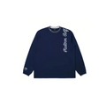 Malbon Men's Long Sleeve Golf Polo - Breathable Stretch Navy Blue front view