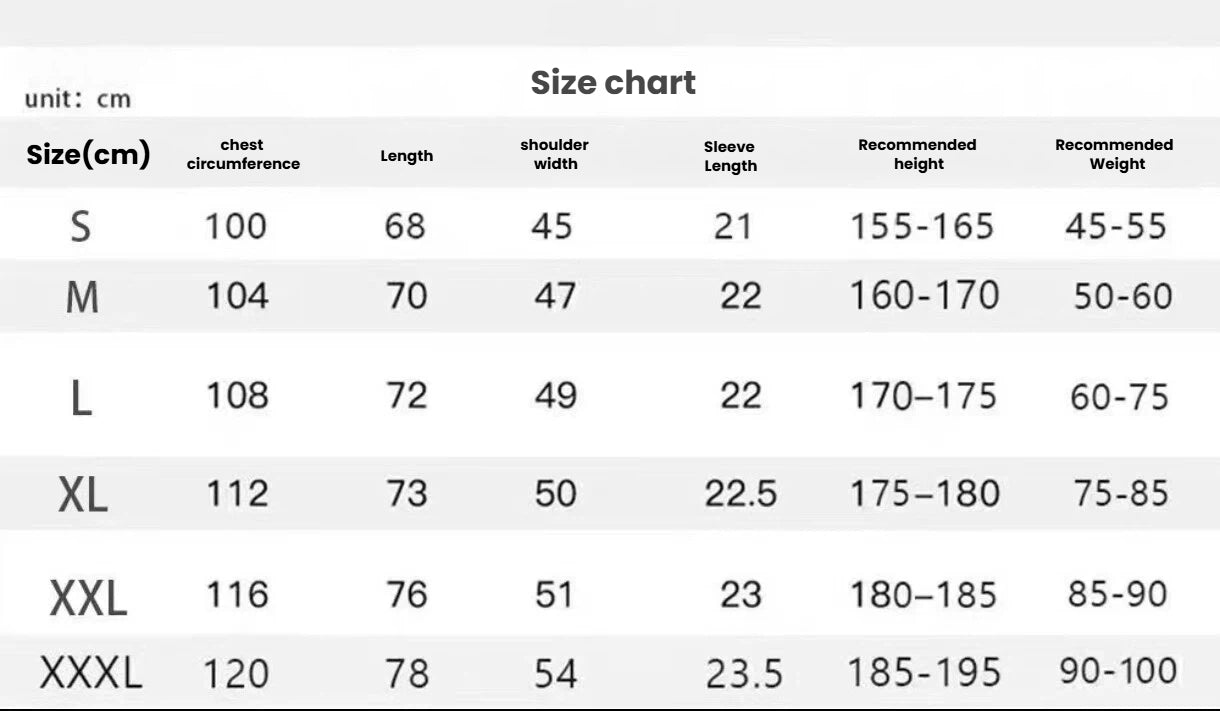 Eastside Golf Light Grey T-shirt size chart