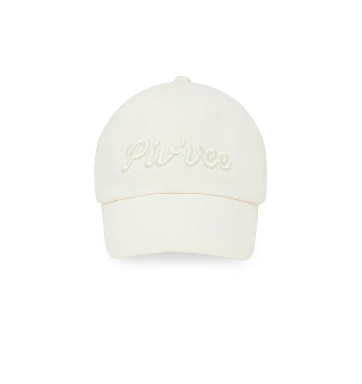 Pivvee 26FW unisex golf baseball cap in Beige, front view