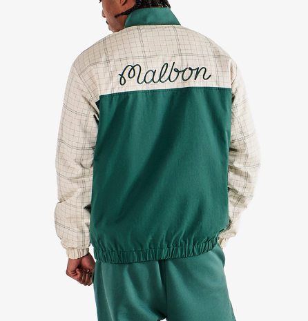 Malbon Golf Men’s Stand Collar Signature Pullover Sweatshirt