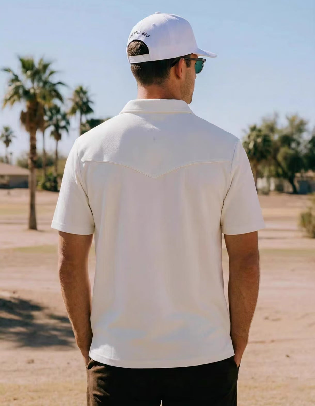 Devereux men’s White rear model view