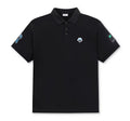 Golden Bear Black cotton golf polo front view