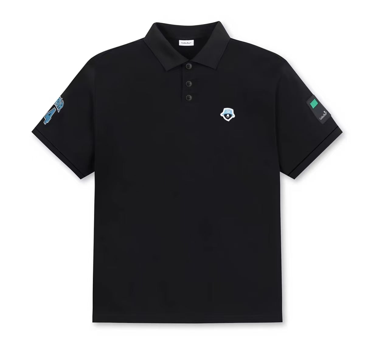 Golden Bear Black cotton golf polo front view