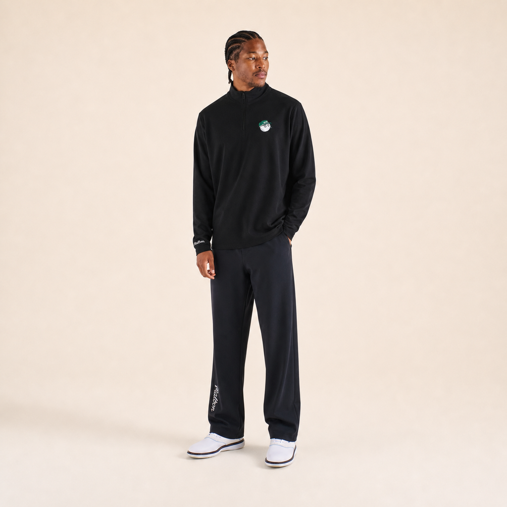 Malbon Flyer Mid Layer Black back view