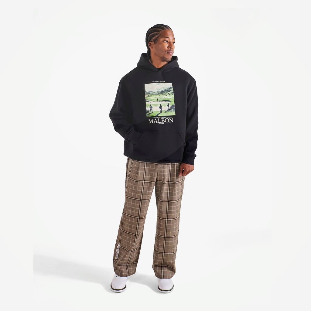 Malbon Malbon Fesque Lowlands Hoodie black model image 2