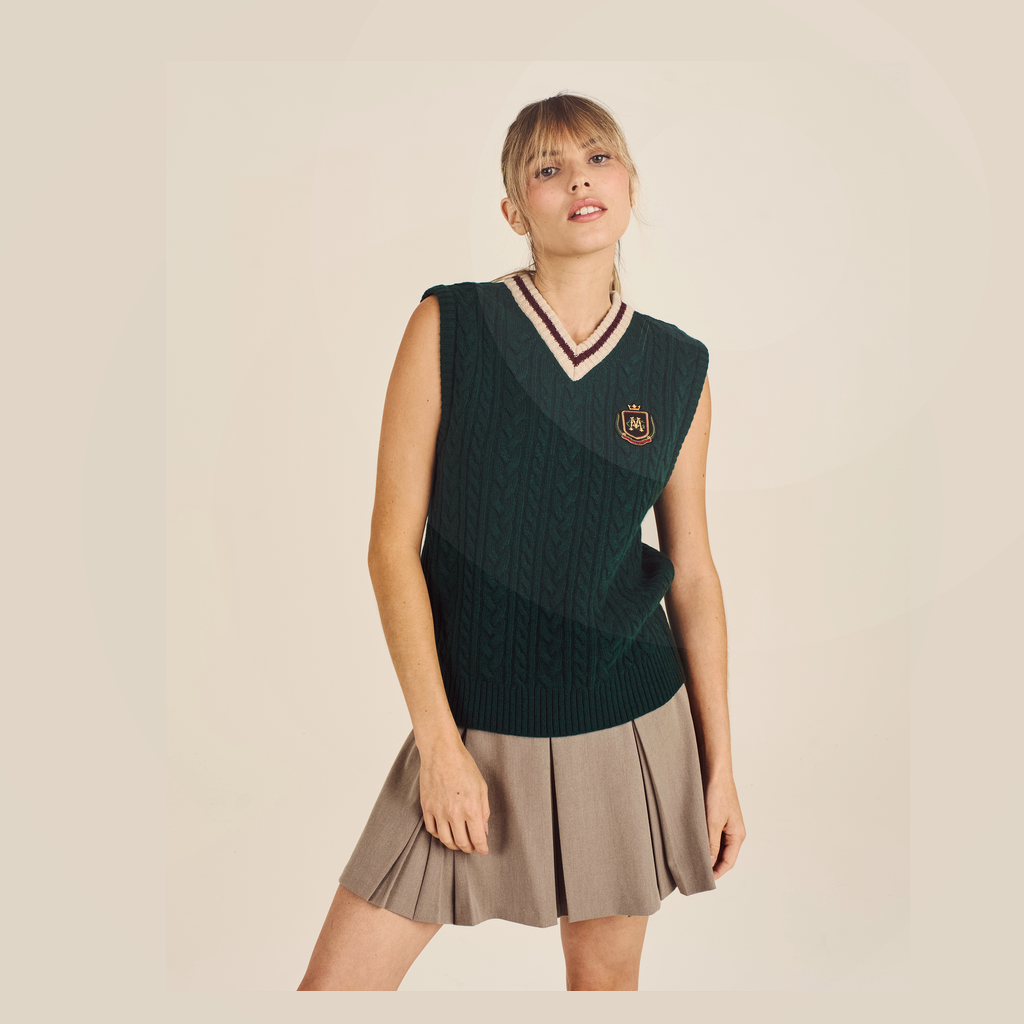 Malbon Malbon Preserve Sweater Vest green model image 5
