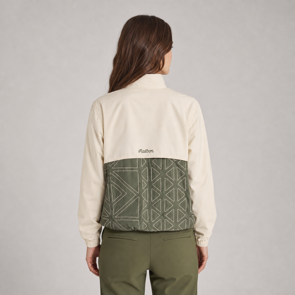 Malbon Rosa Pullover Olivine Olivine golf pullover back view
