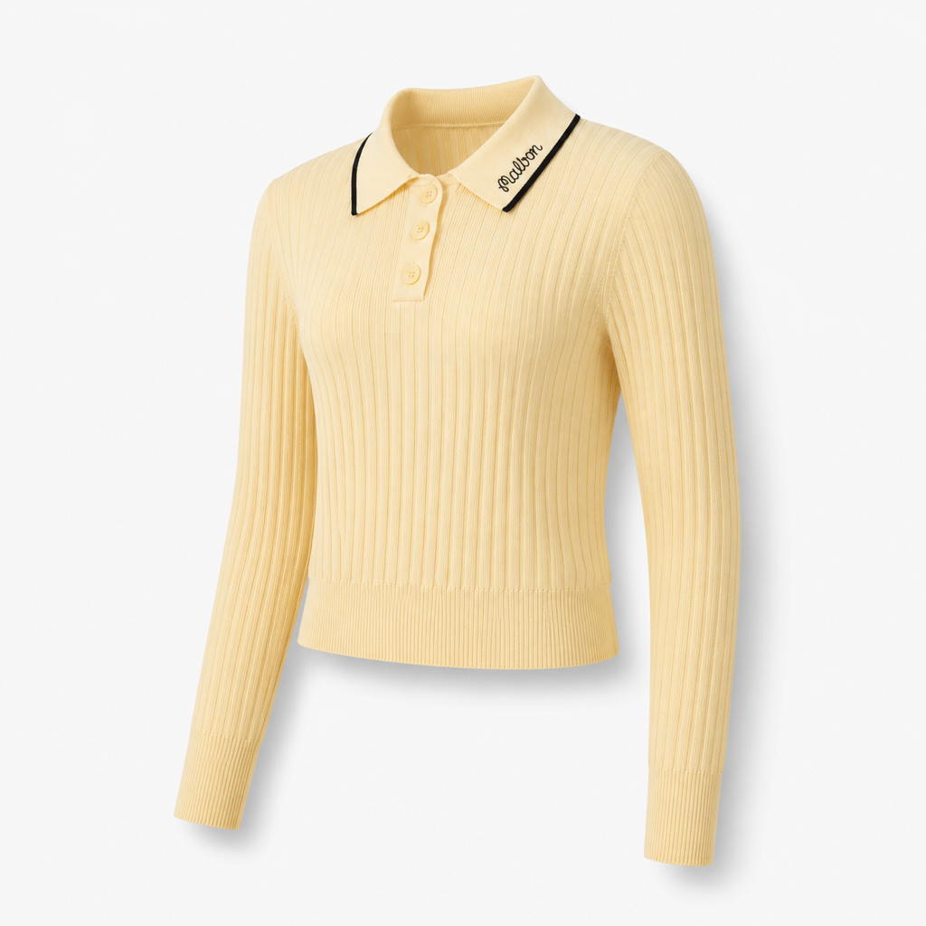 Malbon Selma Polo Light Yellow front view