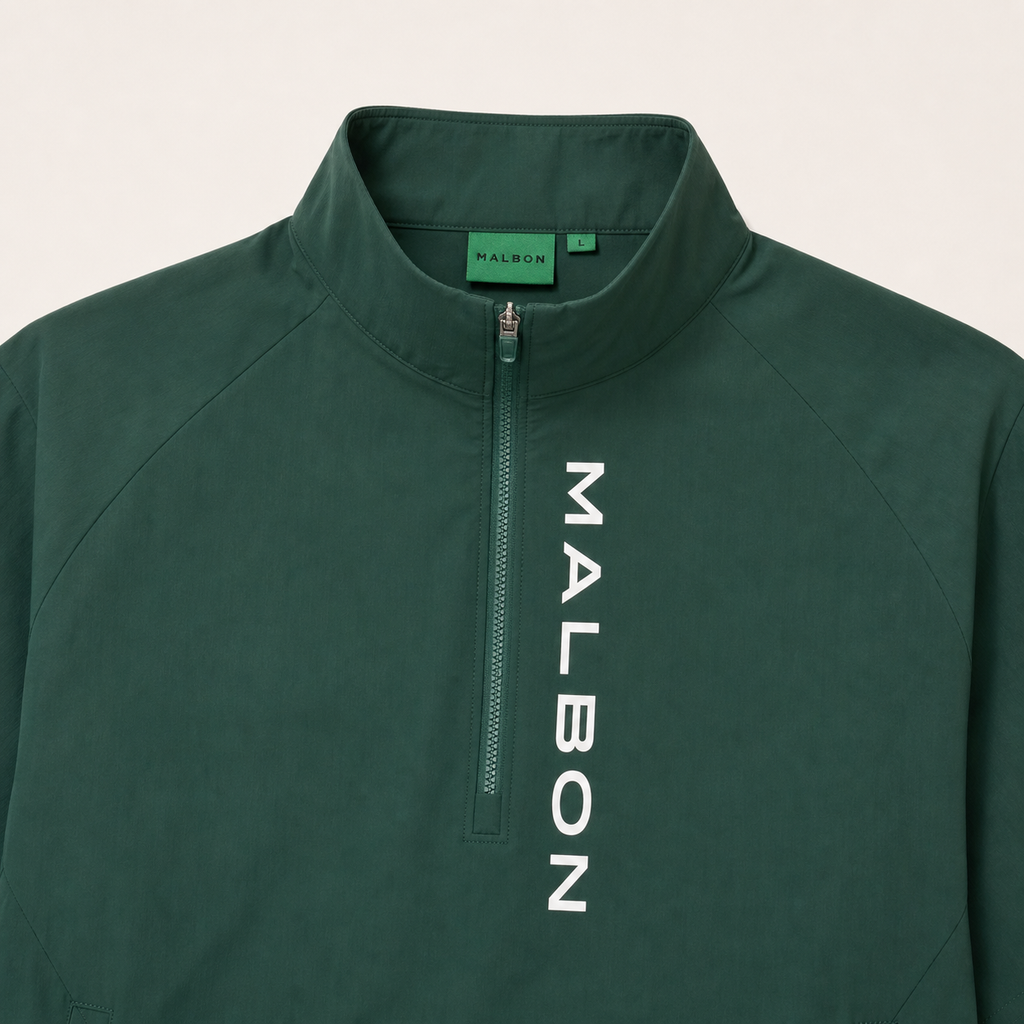 Malbon Studio Seoul Hybrid Anorak Green detail and panelling
