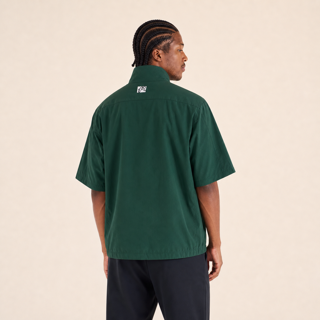 Malbon Studio Seoul Hybrid Anorak Green back view